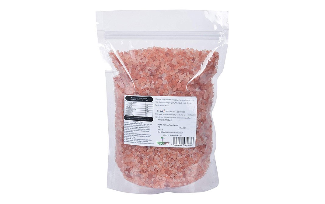 Hathmic Pink Himalayan Rock Salt Crystal   Pack  1 kilogram